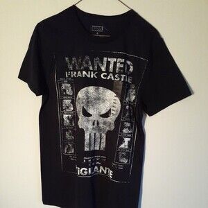 marvel t-shirt adult mens s frank castle vigilante skull tshirt tee shirt